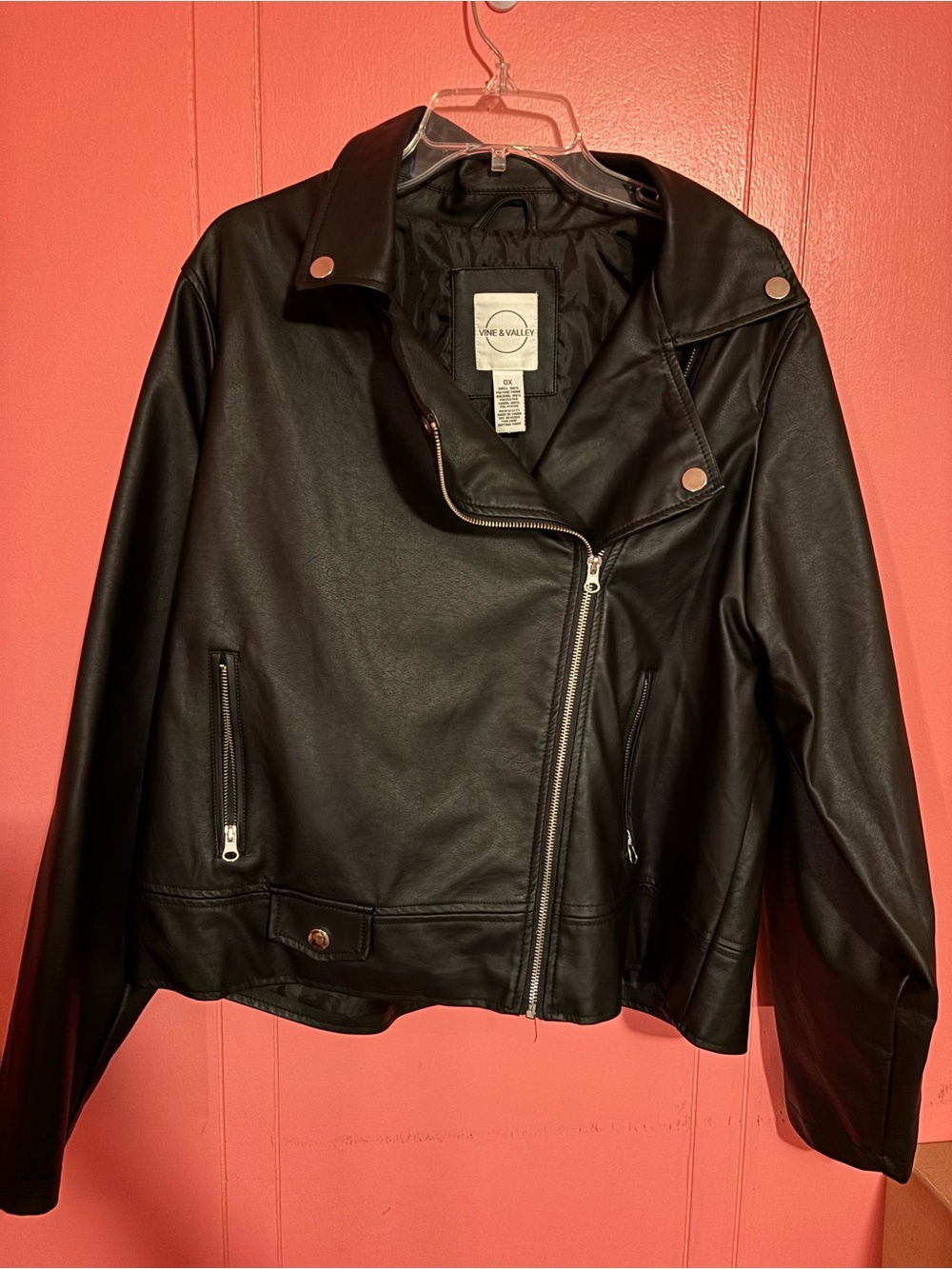 Vine & valley Black Zip Moto Jacket